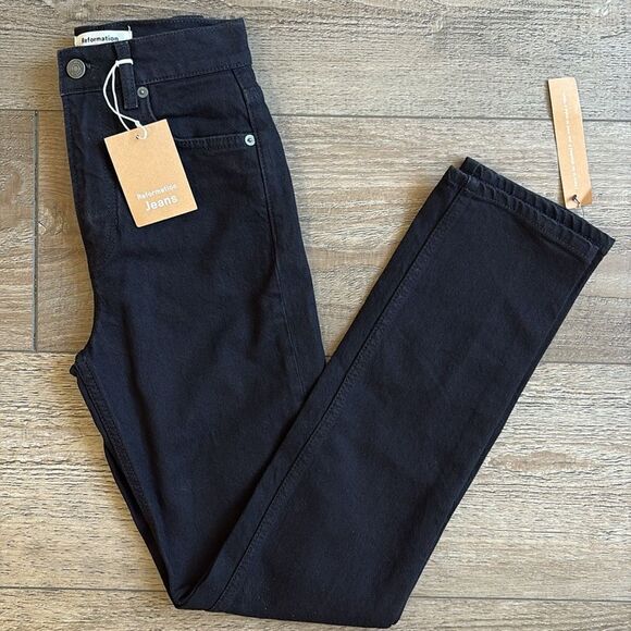 Reformation Denim - Reformation Denim Liza Ultra High Rise Slim Straight Black Jeans Nordstrom